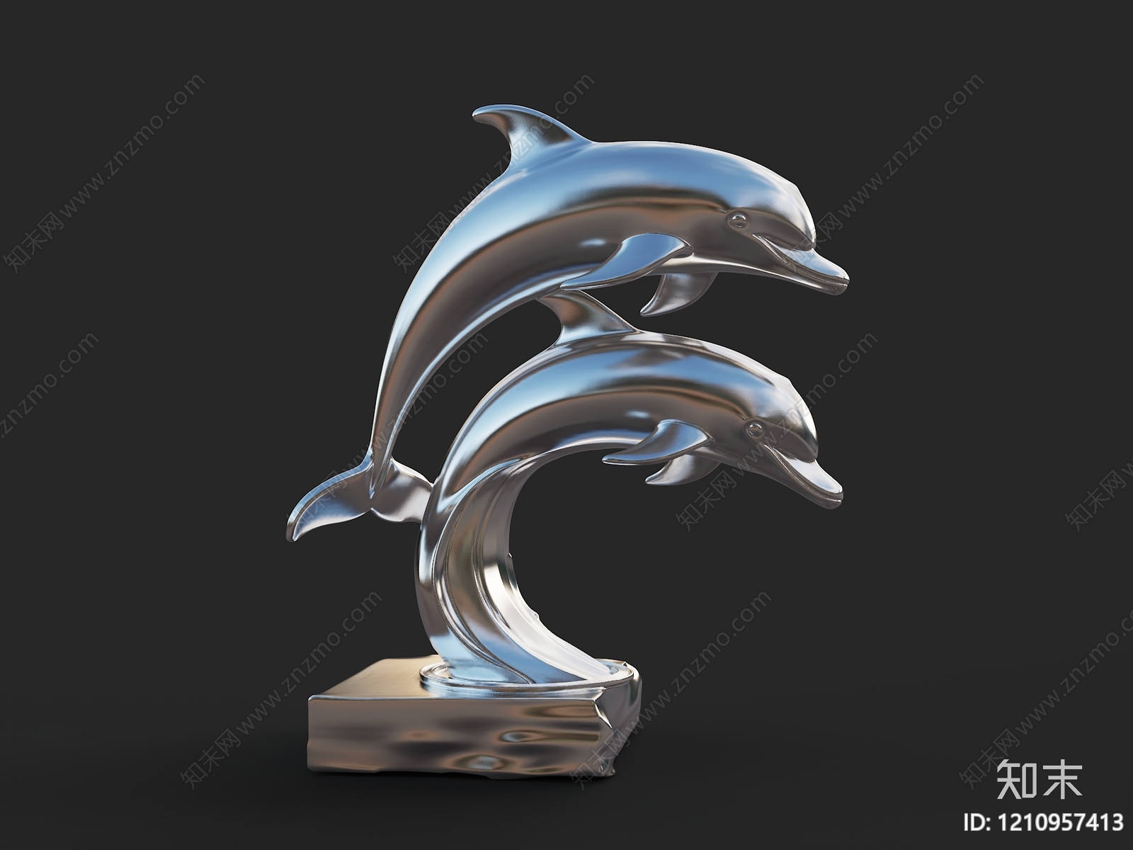 现代极简雕塑摆件3D模型下载【ID:1210957413】