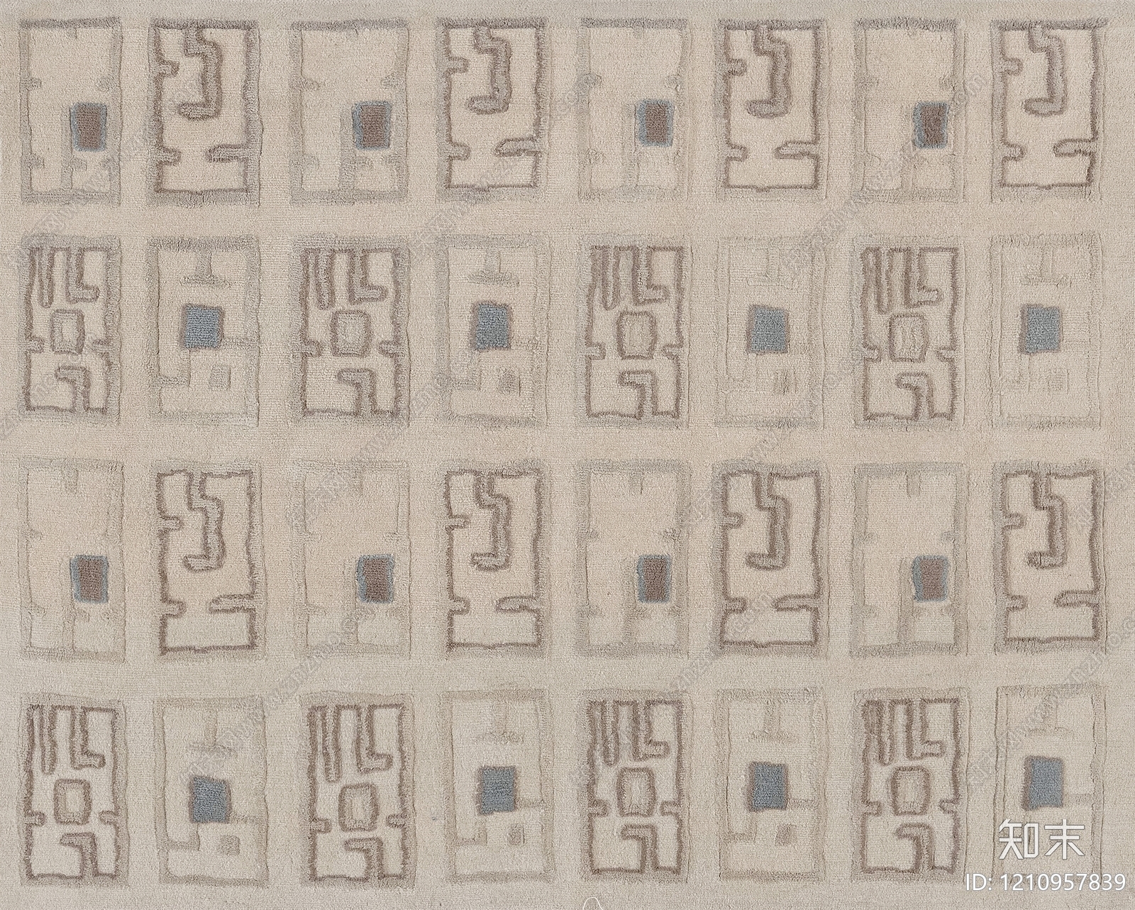 现代新中式几何地毯贴图下载【ID:1210957839】