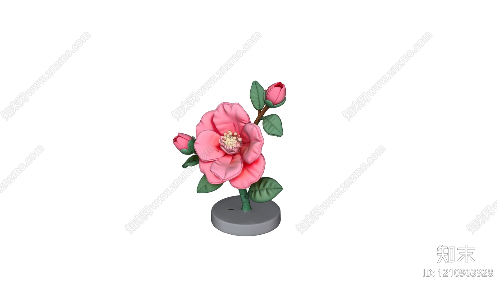 软雕塑风格花艺SU模型下载【ID:1210963328】