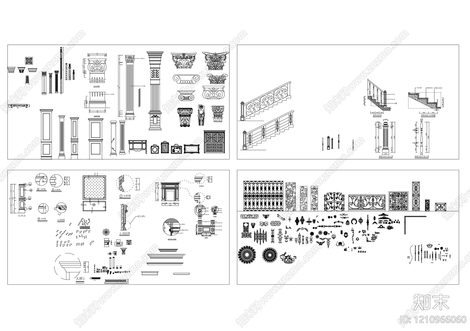 欧式其他图库施工图下载【ID:1210966060】