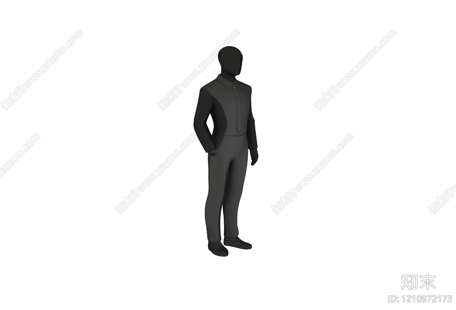 极简主义虚拟人物SU模型下载【ID:1210972173】