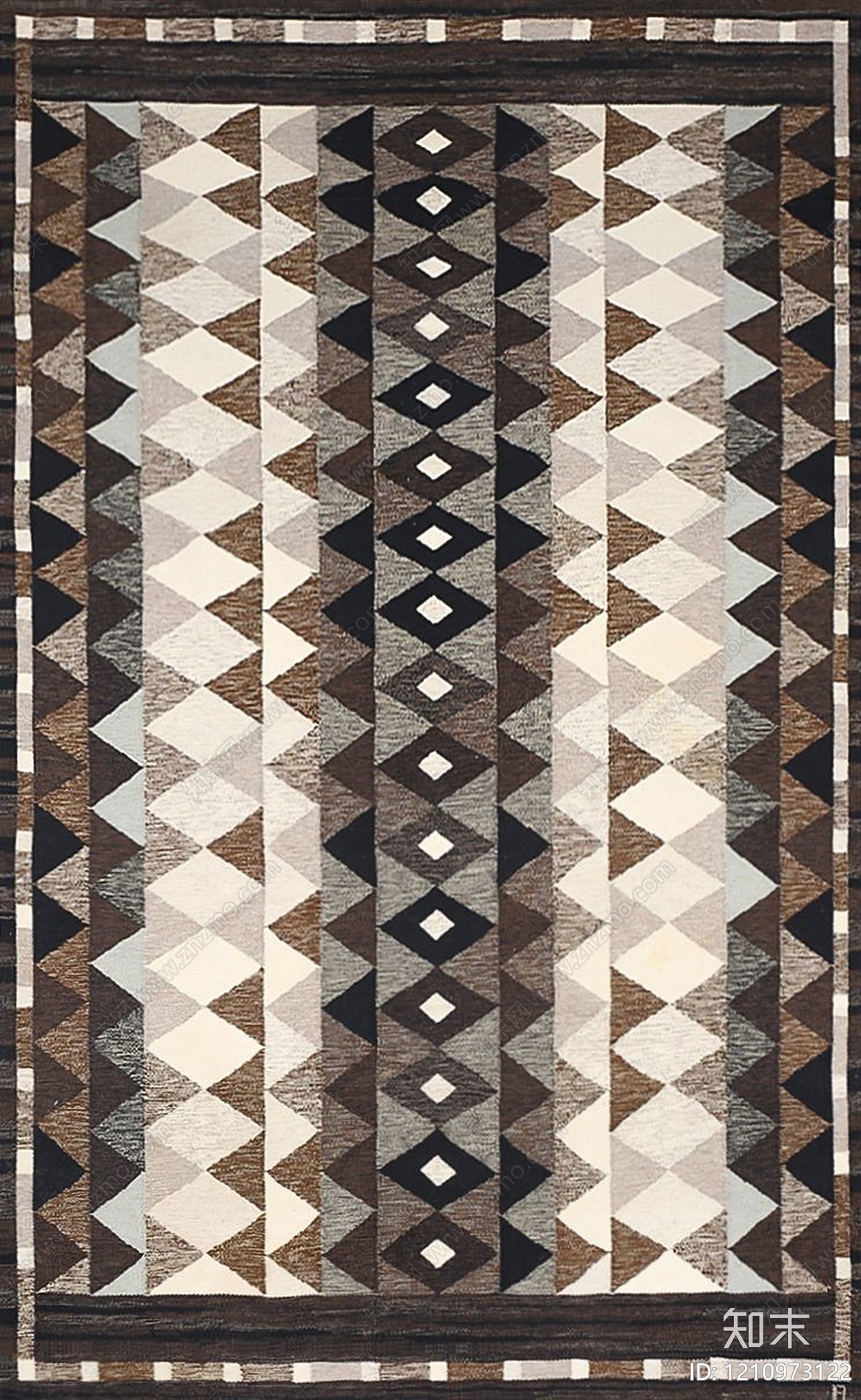 现代复古格子地毯贴图下载【ID:1210973122】
