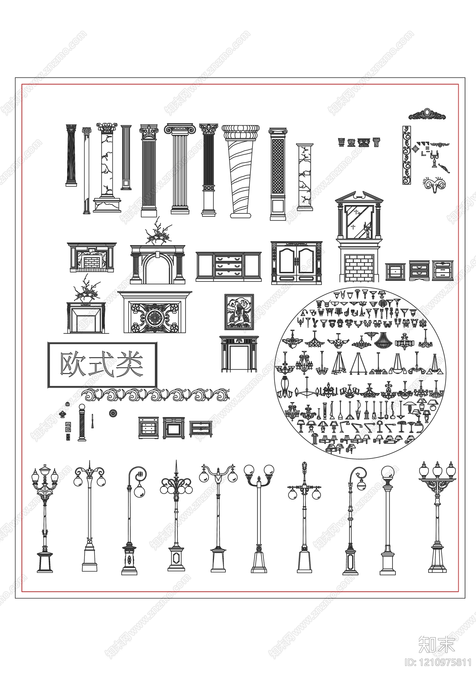 欧式其他图库施工图下载【ID:1210975811】