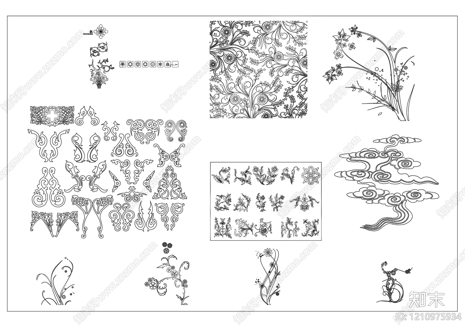 雕花施工图下载【ID:1210975934】