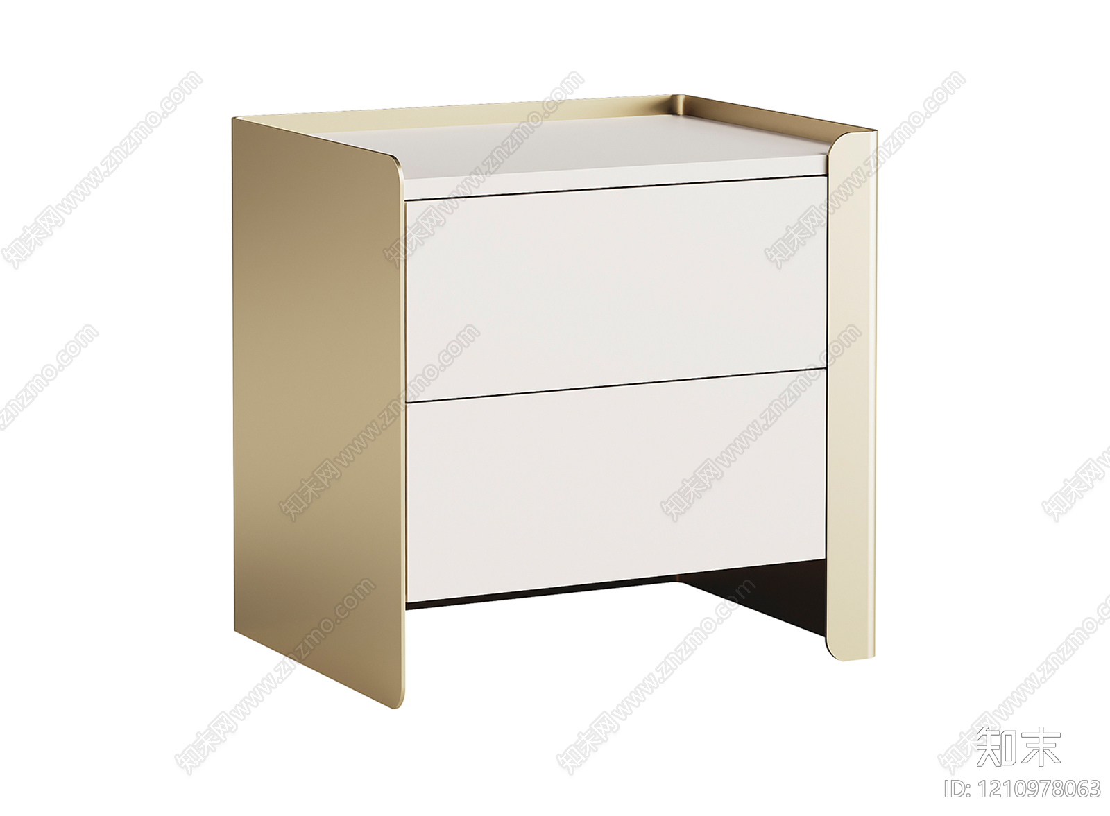 现代简约床头柜3D模型下载【ID:1210978063】