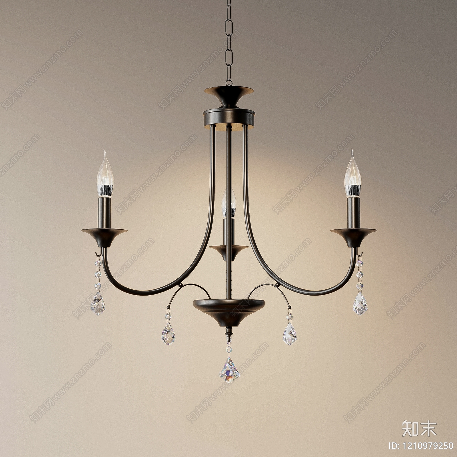 美式餐厅吊灯3D模型下载【ID:1210979250】