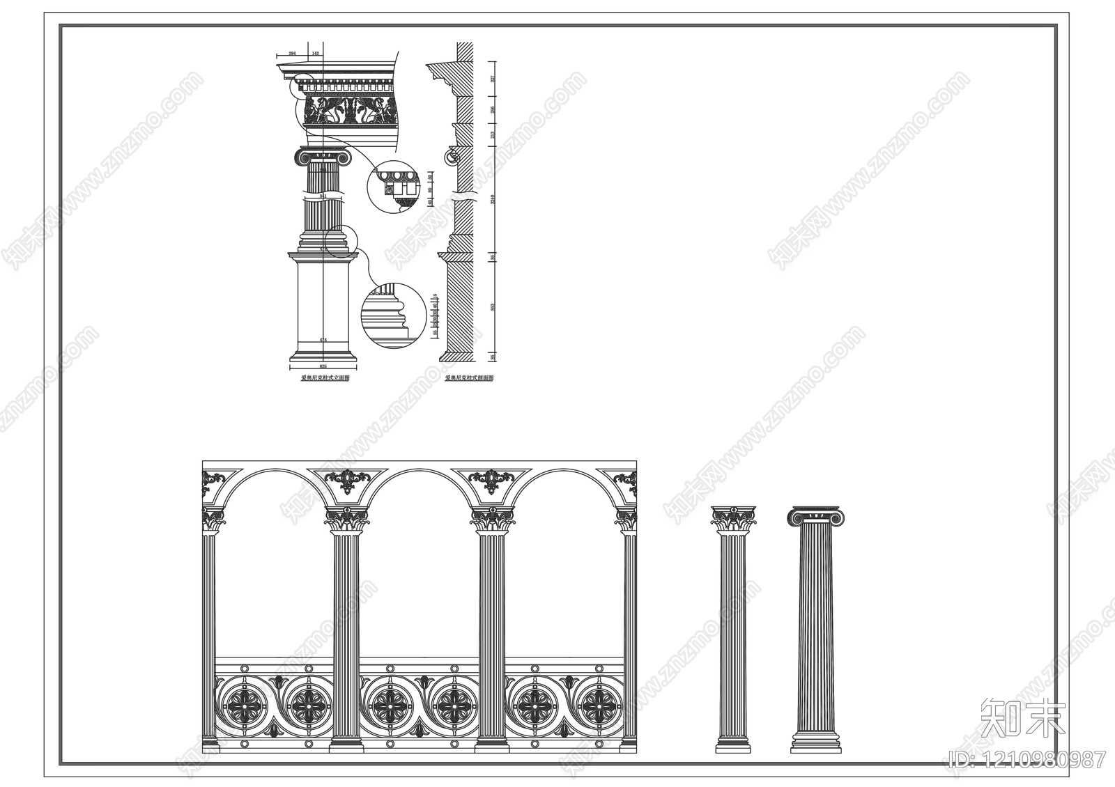 柱子节点施工图下载【ID:1210980987】