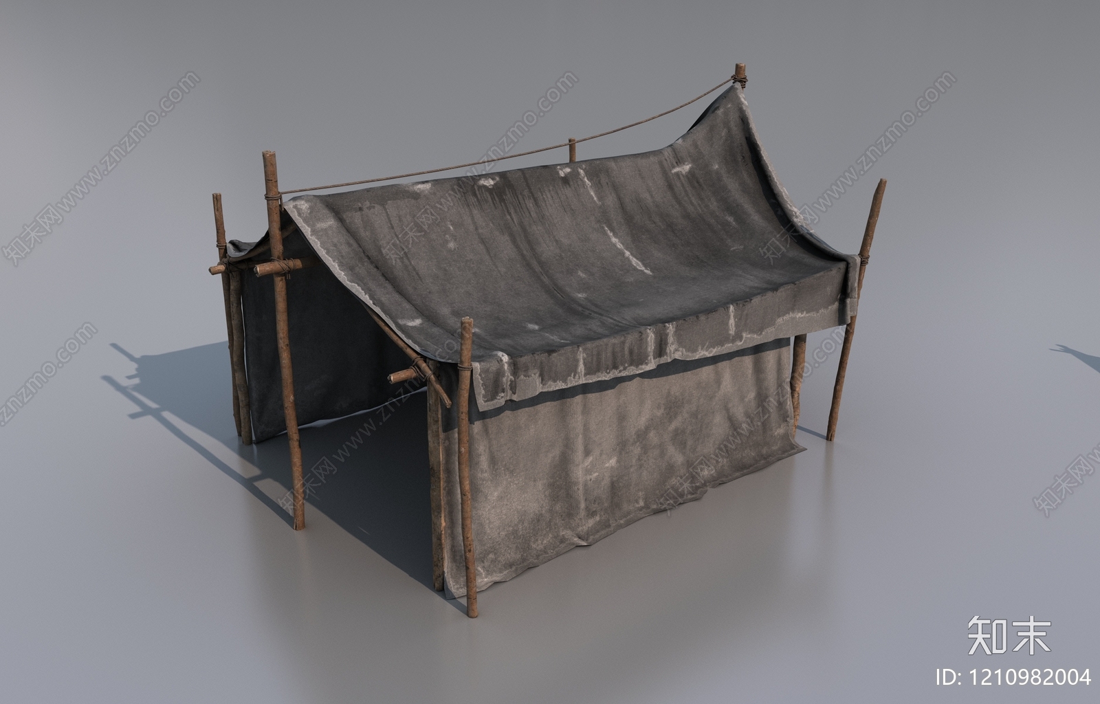 复古露营风遮阳棚3D模型下载【ID:1210982004】
