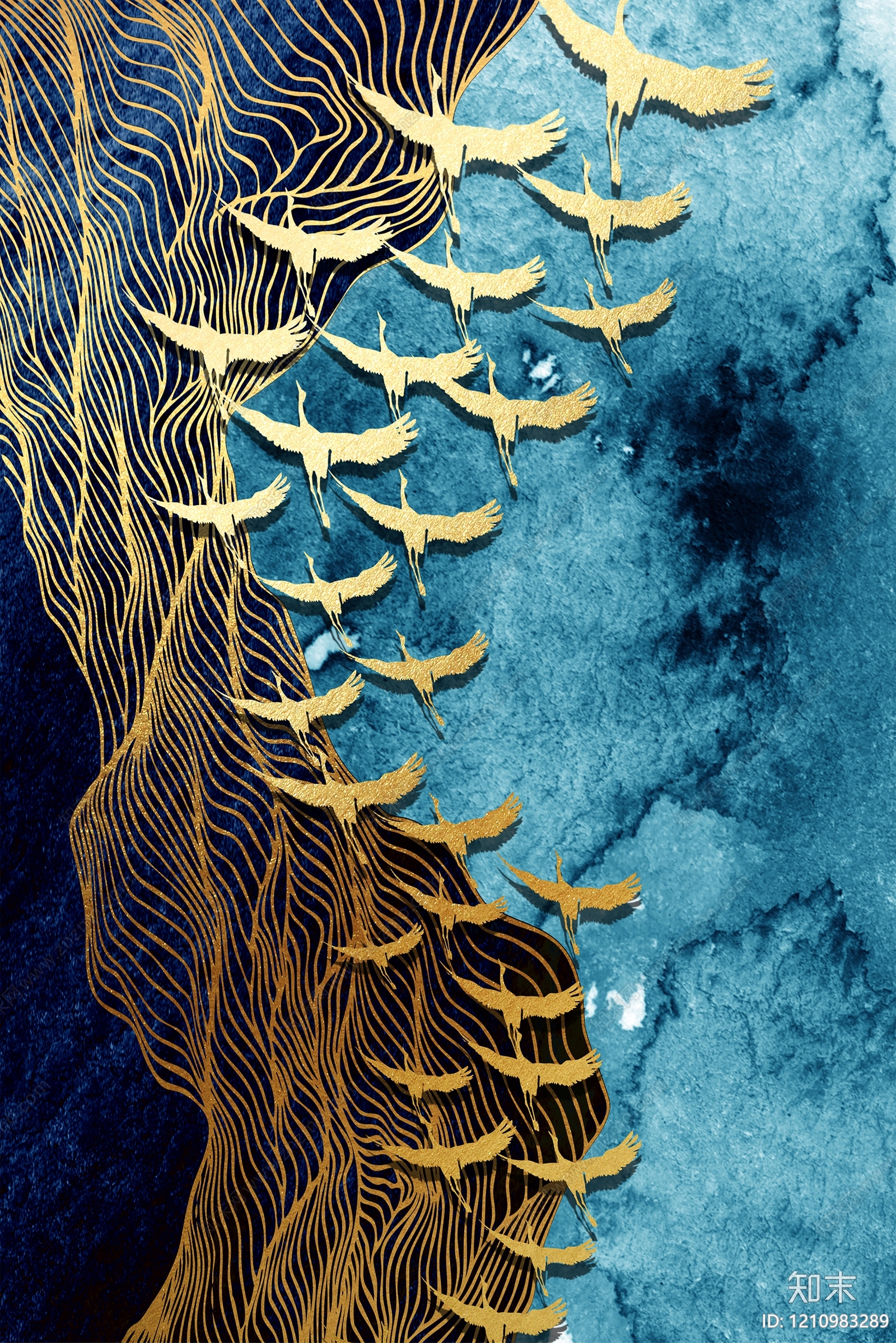 现代新中式艺术画贴图下载【ID:1210983289】