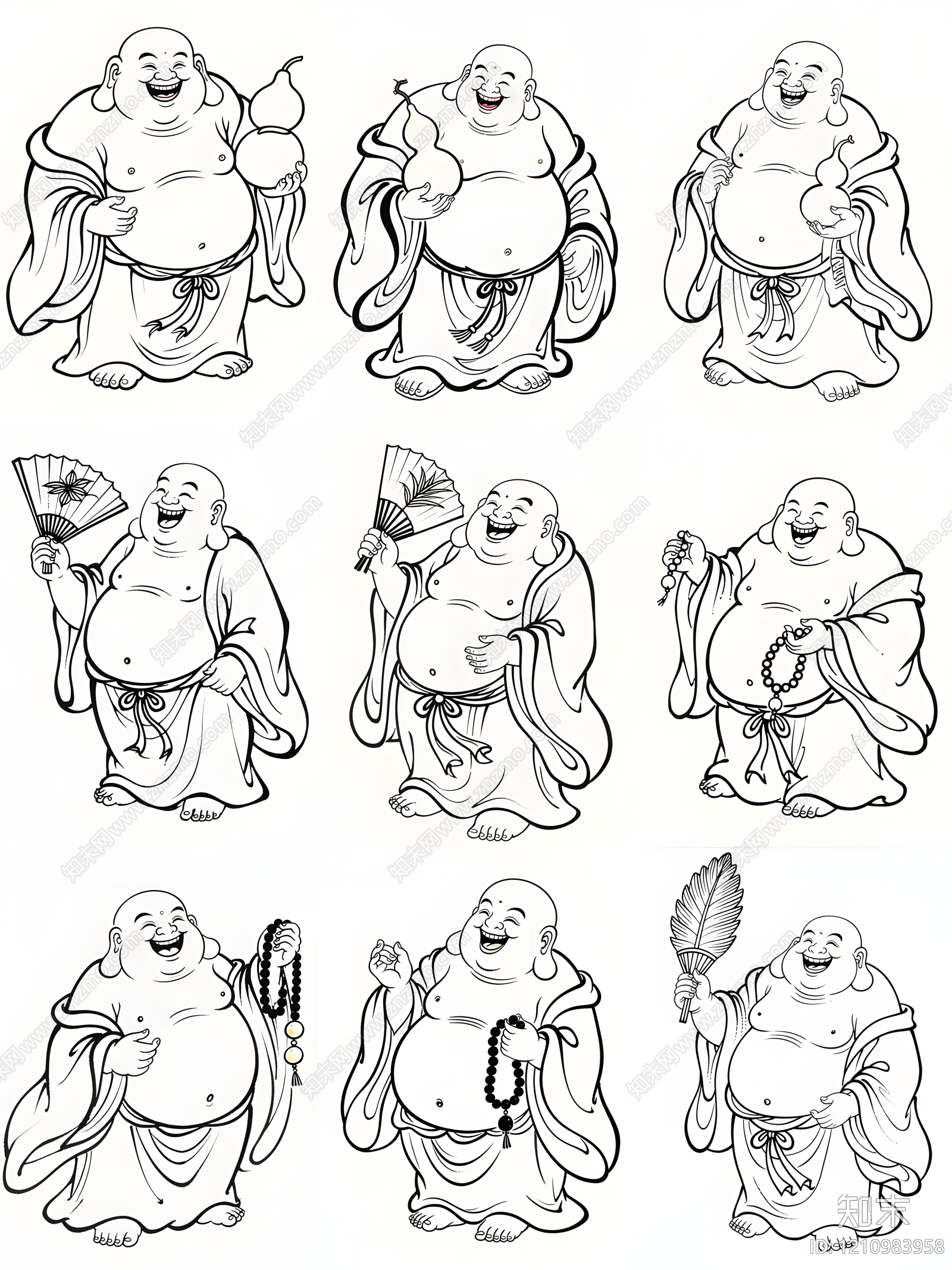 新中式人物施工图下载【ID:1210983958】