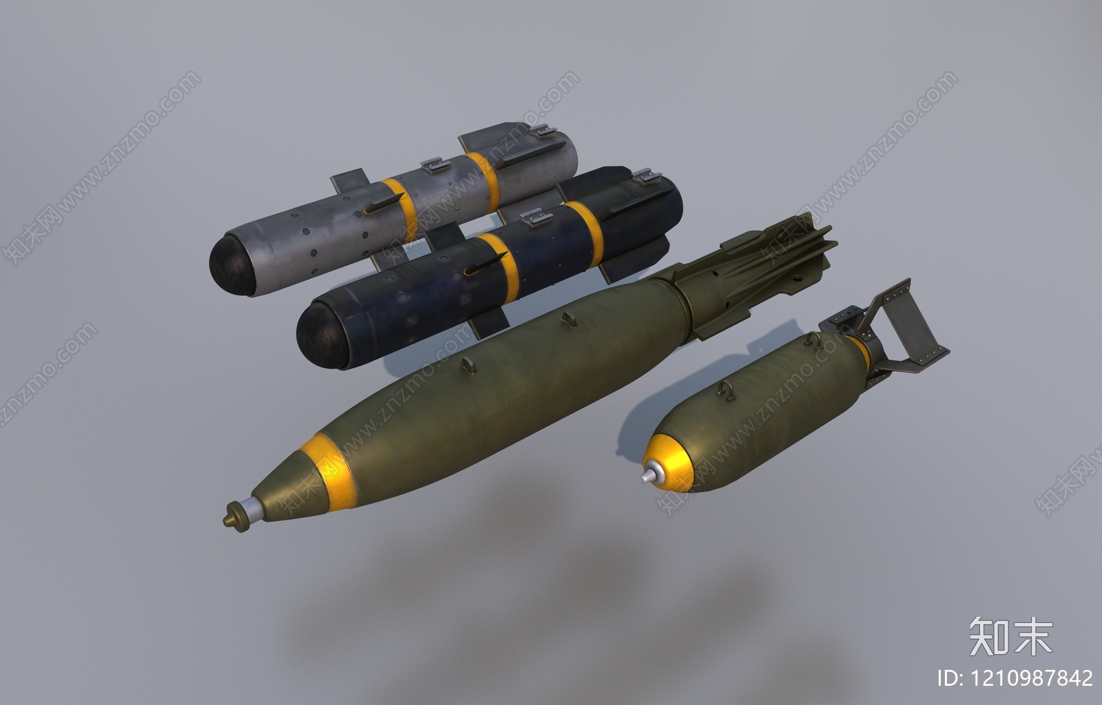 工业风军事器材3D模型下载【ID:1210987842】