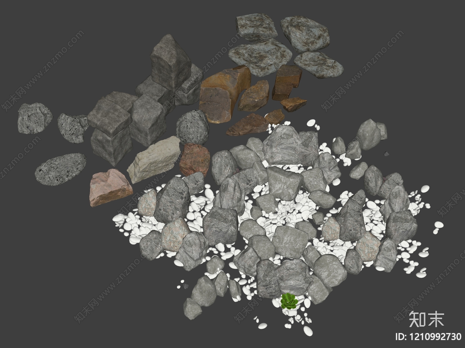 侘寂景观石SU模型下载【ID:1210992730】