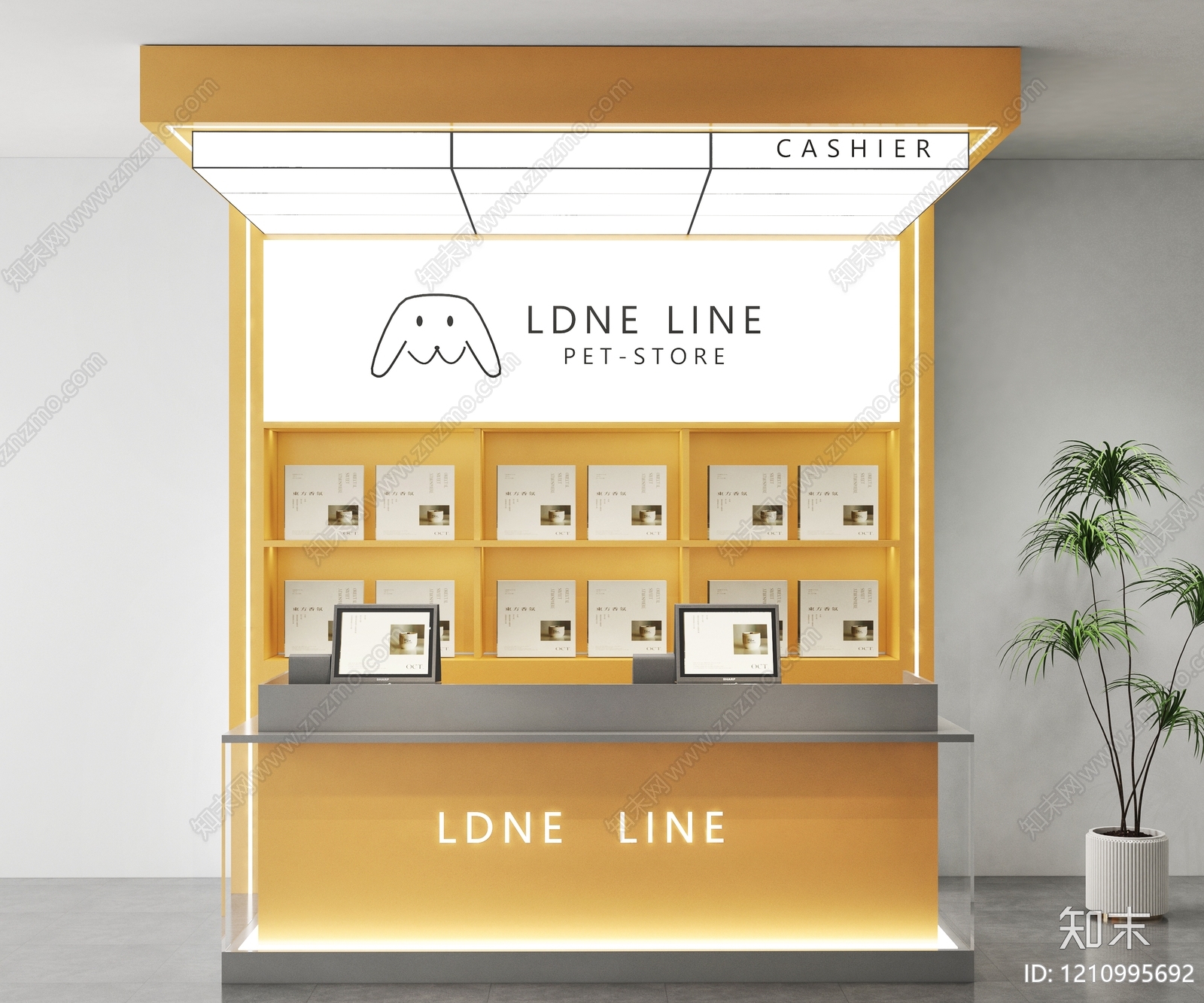 现代简约收银台SU模型下载【ID:1210995692】