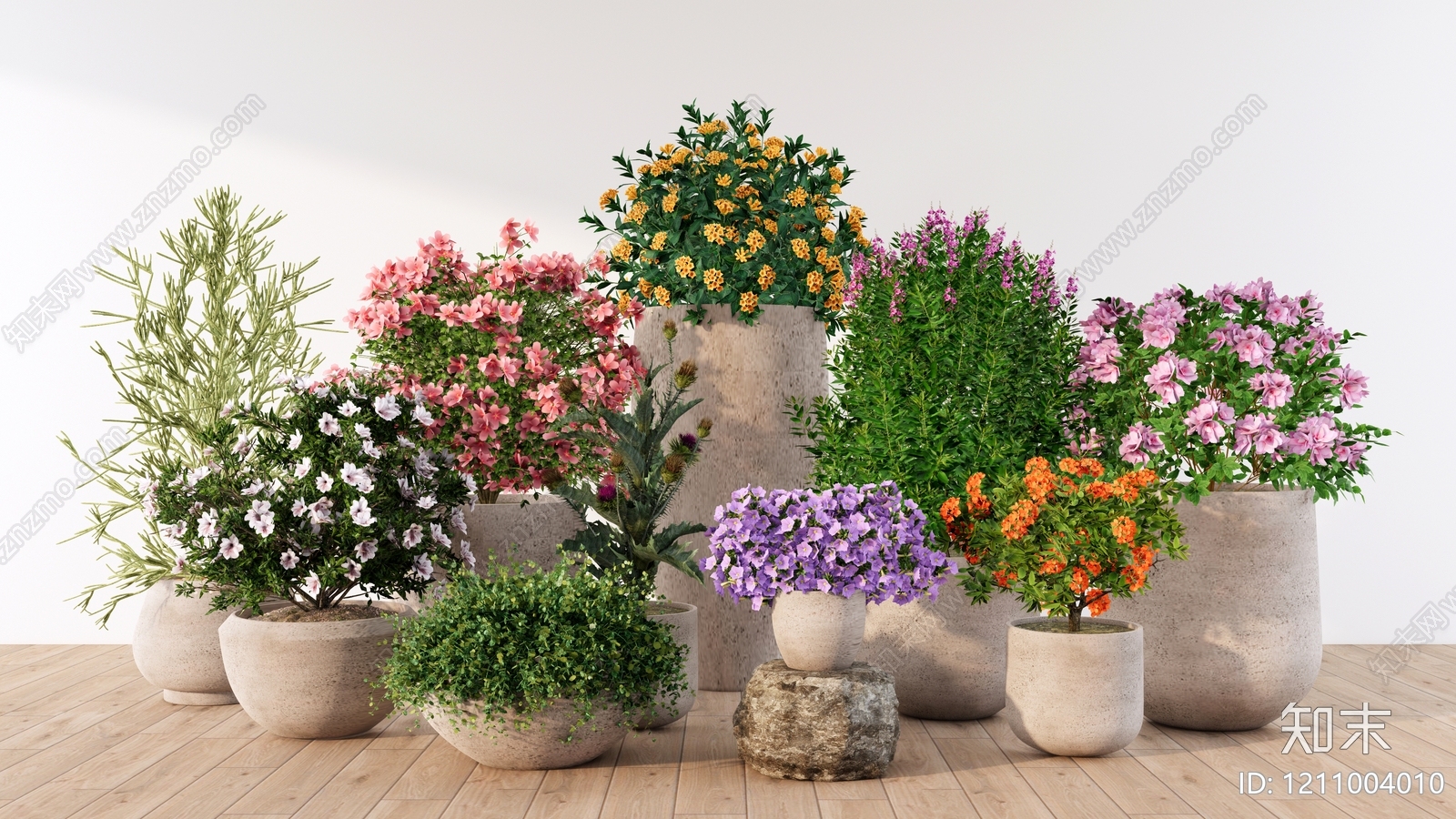 北欧盆栽SU模型下载【ID:1211004010】