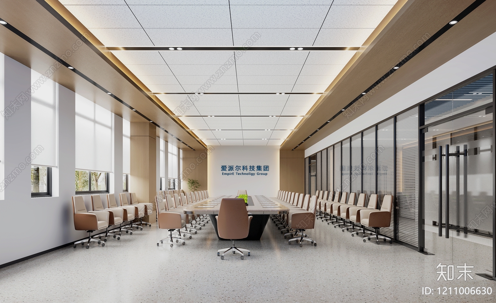 现代简约会议室3D模型下载【ID:1211006630】