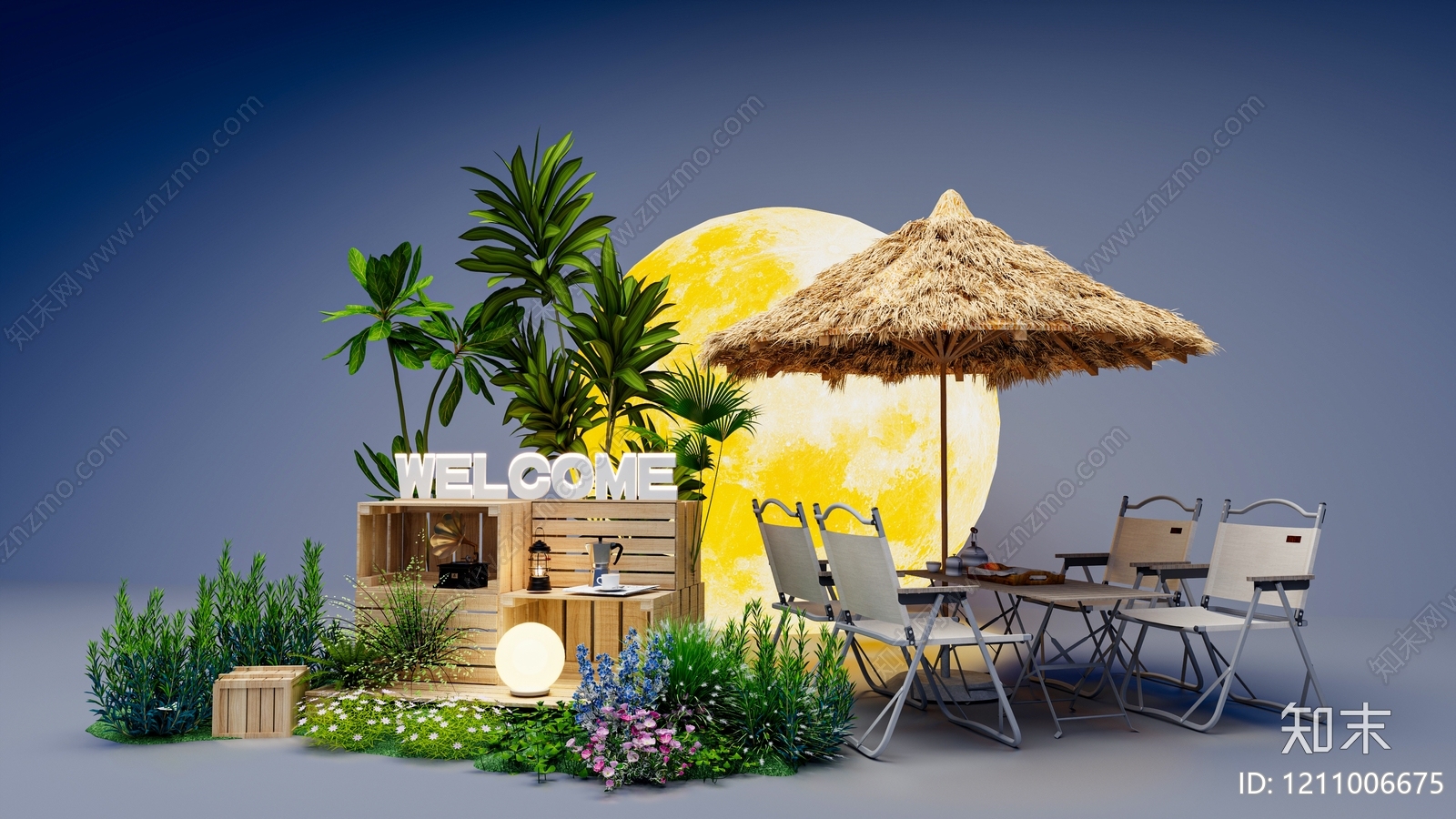 热带休闲风房车营地SU模型下载【ID:1211006675】