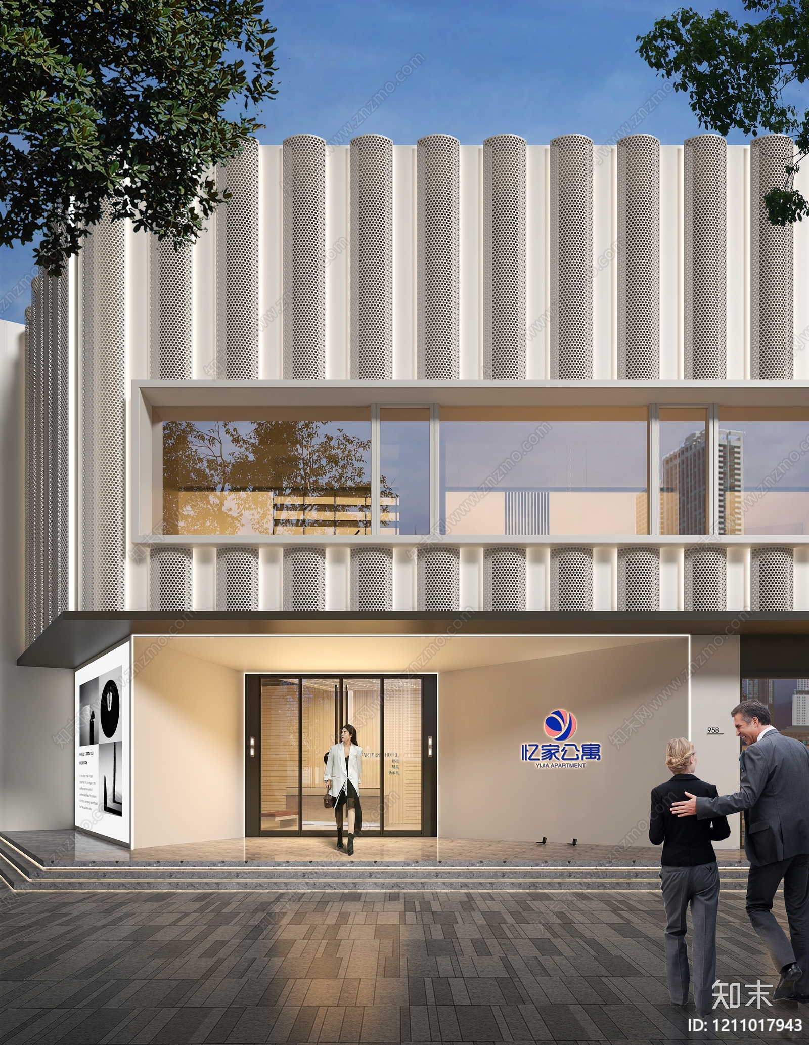 现代简约人才公寓3D模型下载【ID:1211017943】
