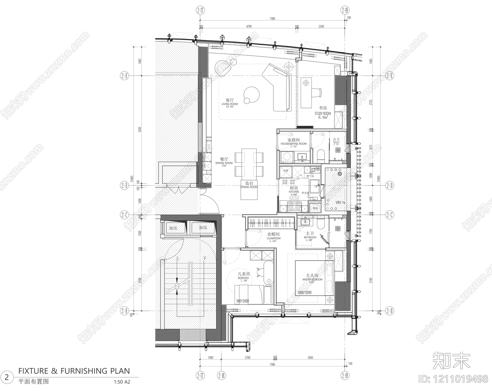 其他家装空间cad施工图下载【ID:1211019498】
