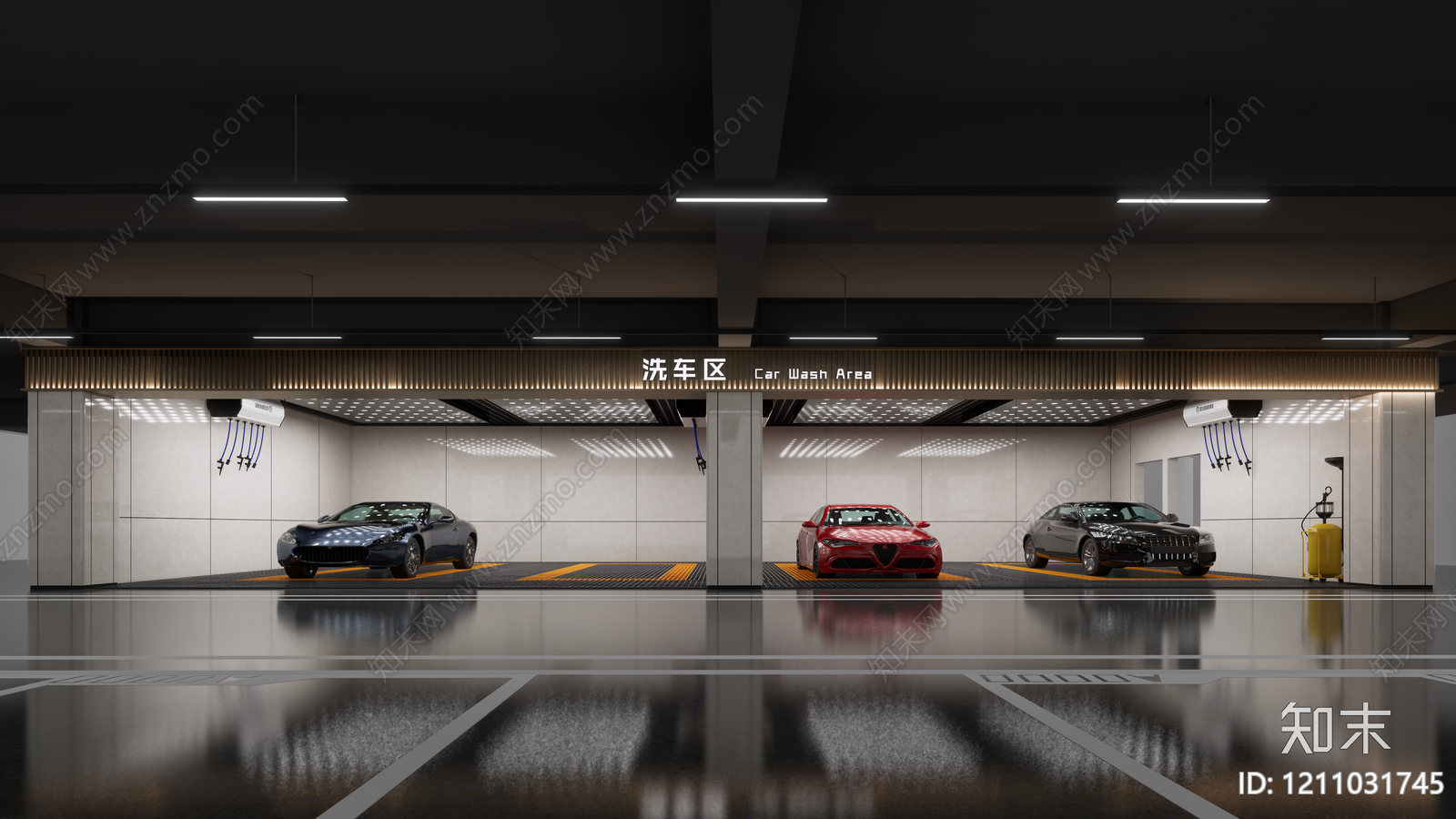 现代简约汽车4S店SU模型下载【ID:1211031745】