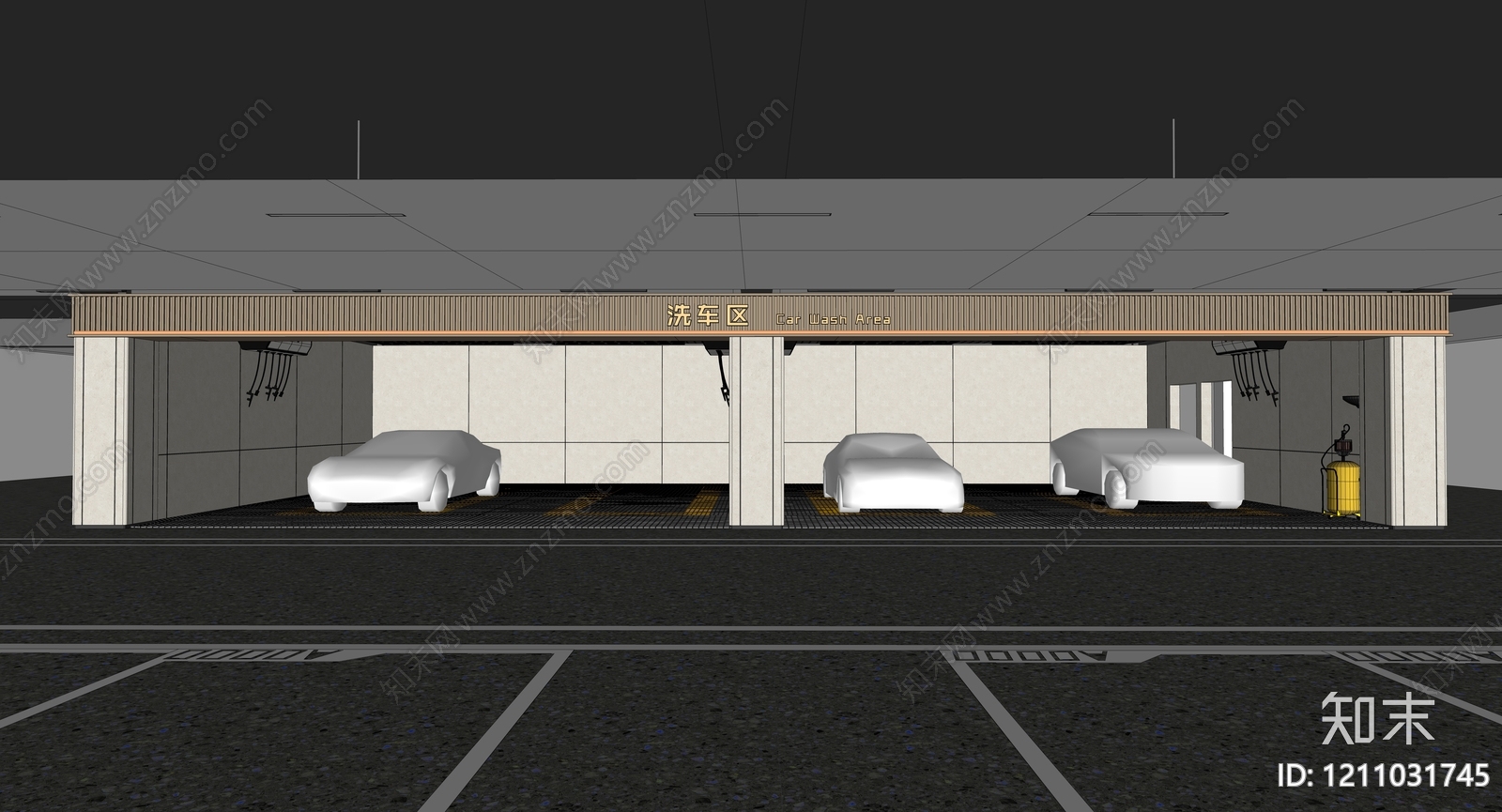 现代简约汽车4S店SU模型下载【ID:1211031745】