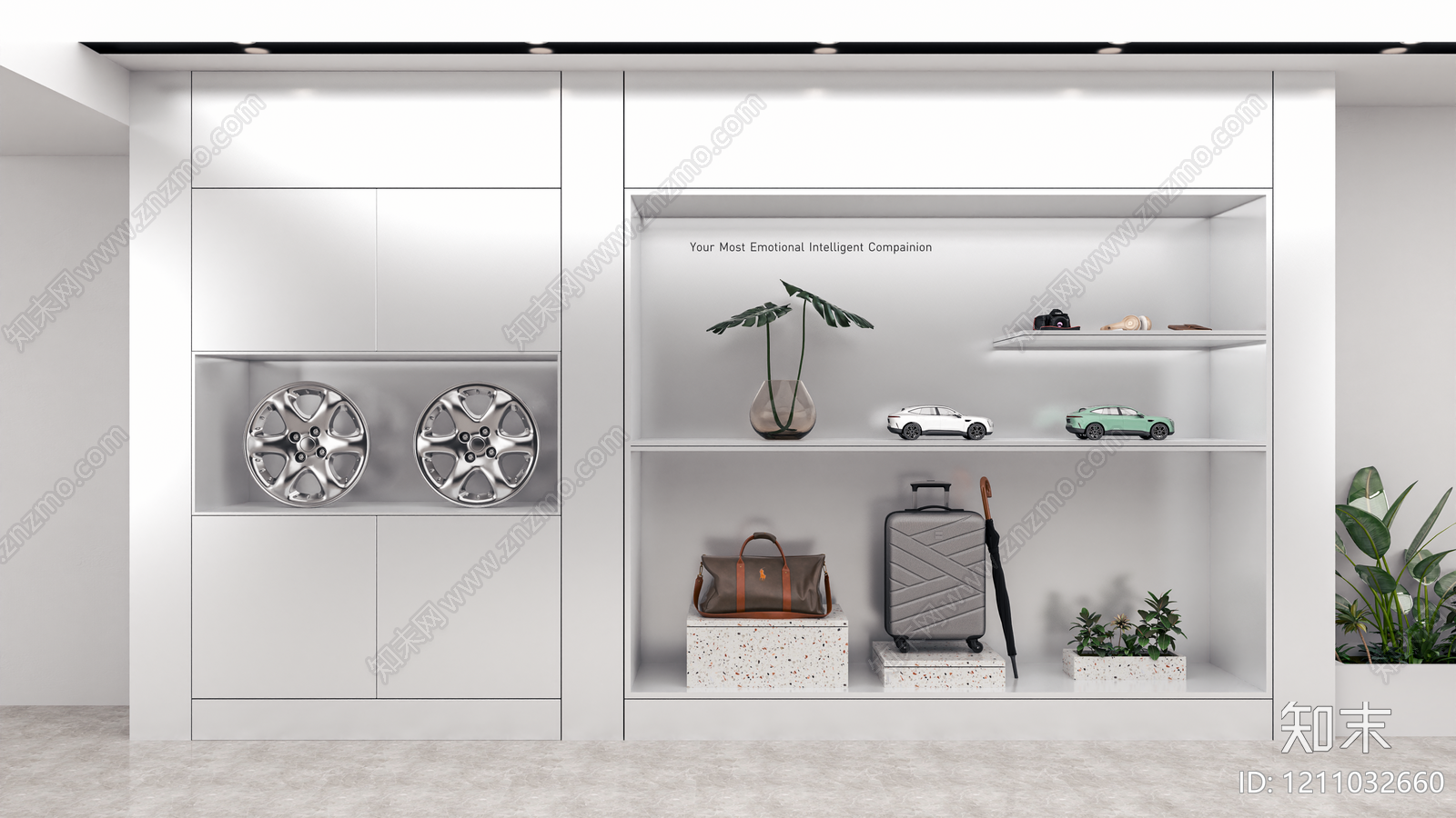 极简汽车展厅3D模型下载【ID:1211032660】