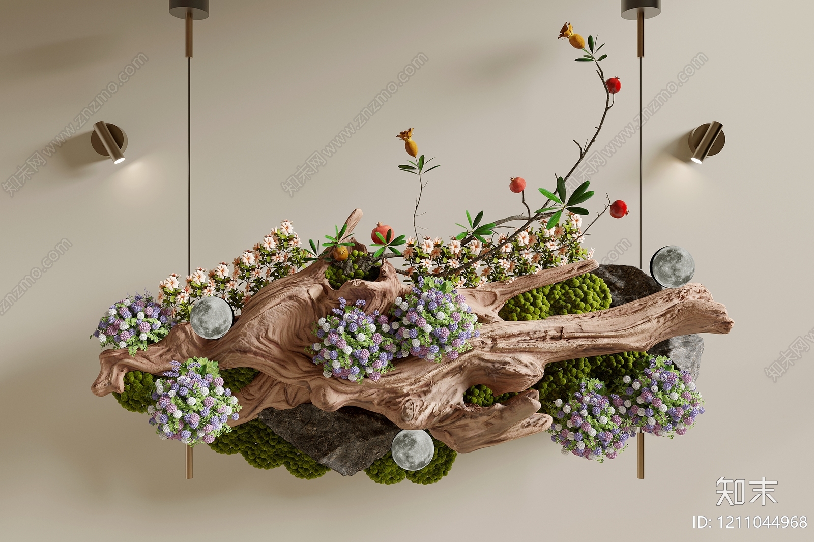 新中式艺术装置3D模型下载【ID:1211044968】