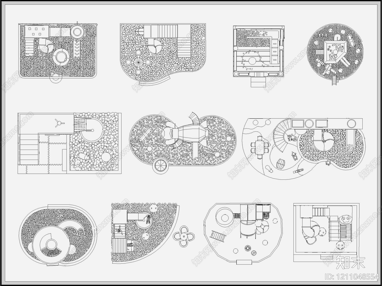 现代法式儿童乐园施工图下载【ID:1211048554】