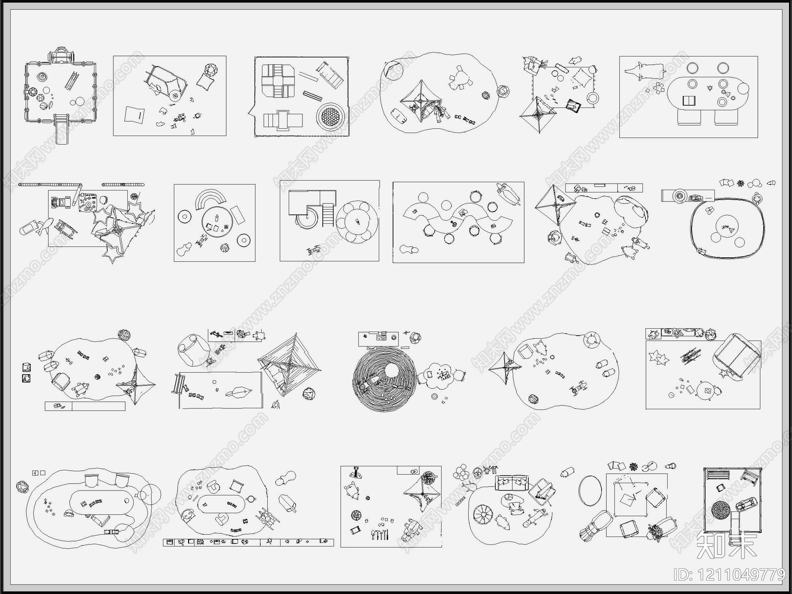 现代法式儿童房施工图下载【ID:1211049779】
