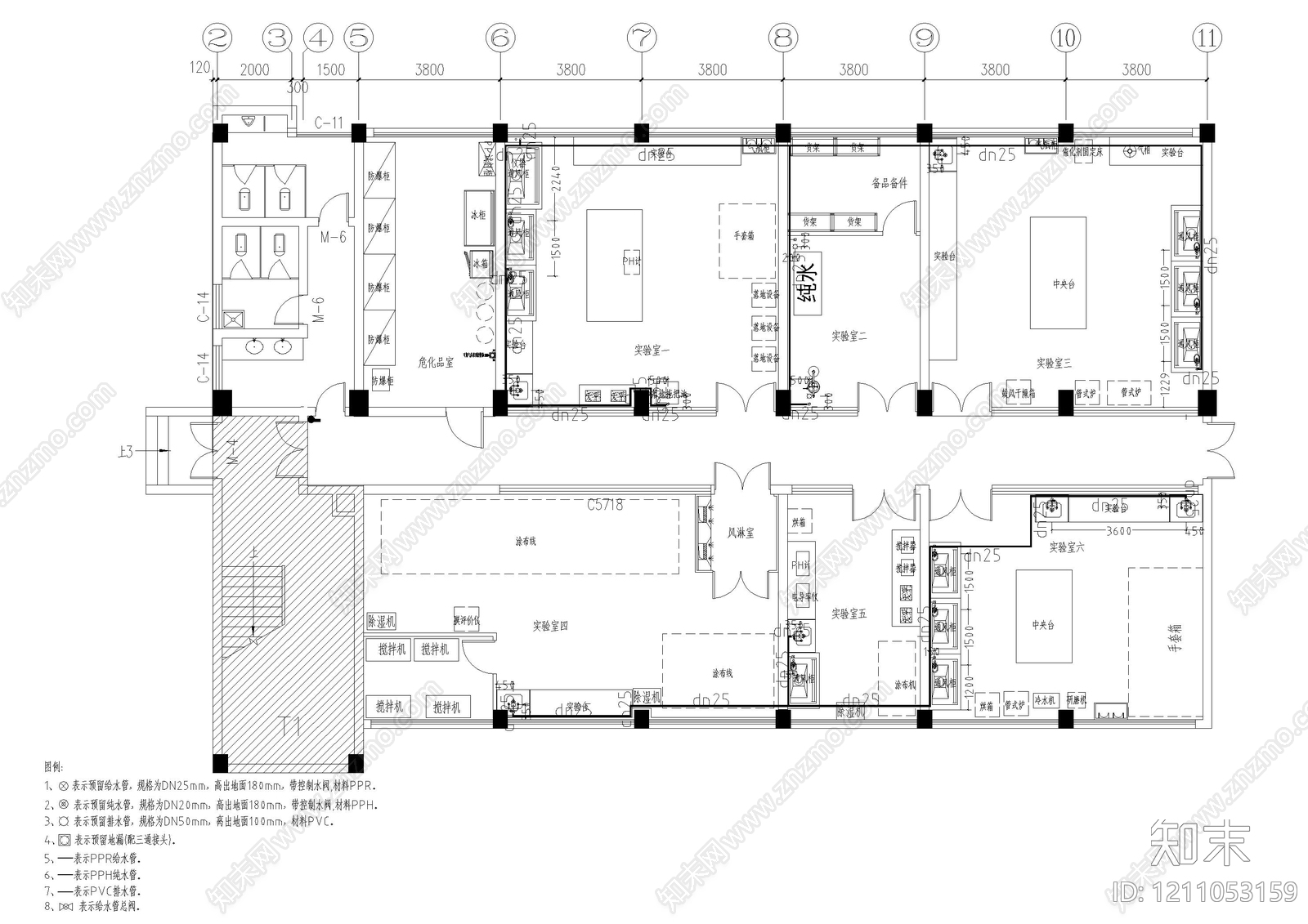 现代实验室cad施工图下载【ID:1211053159】