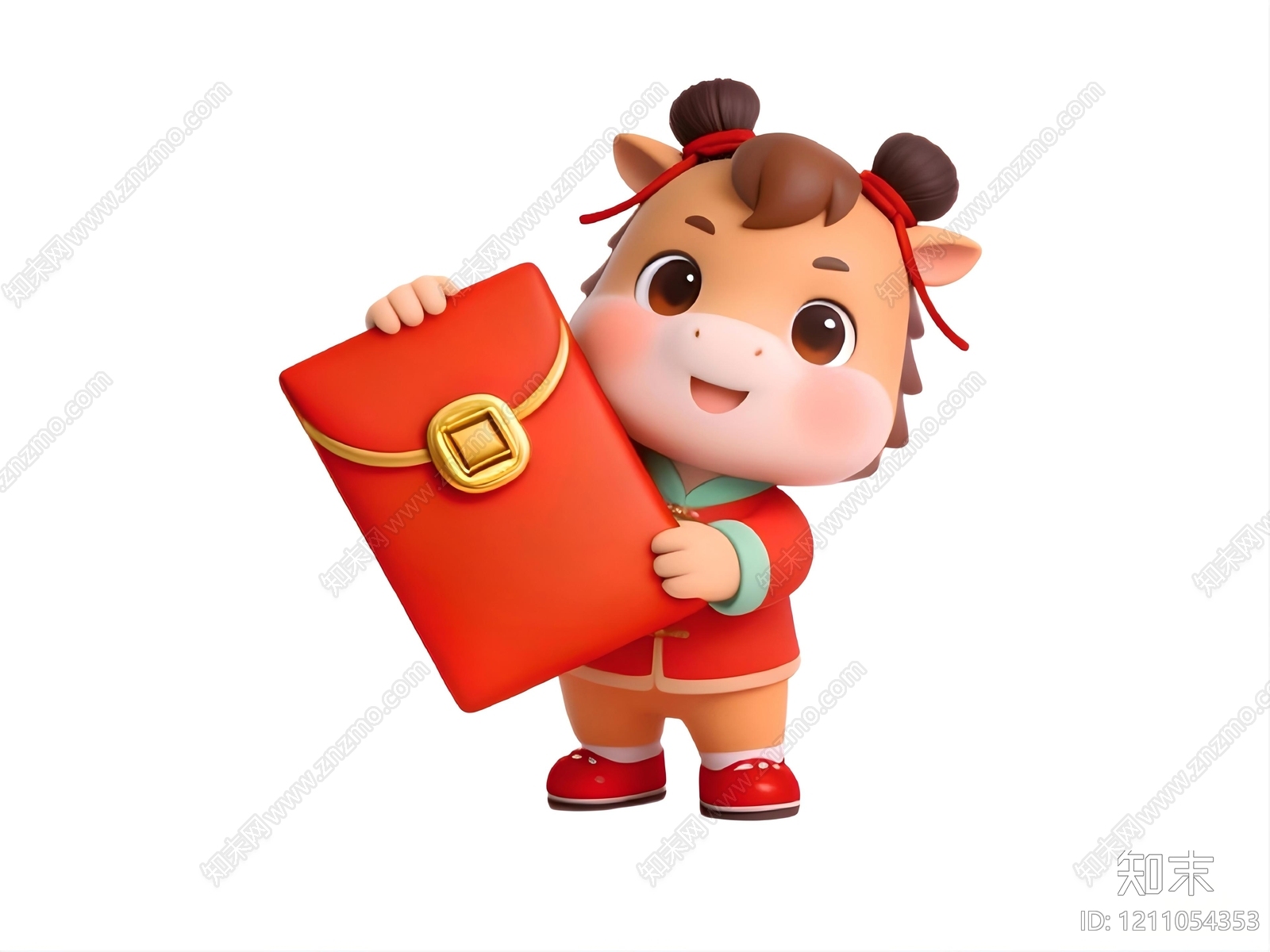 新中式卡通虚拟人物3D模型下载【ID:1211054353】