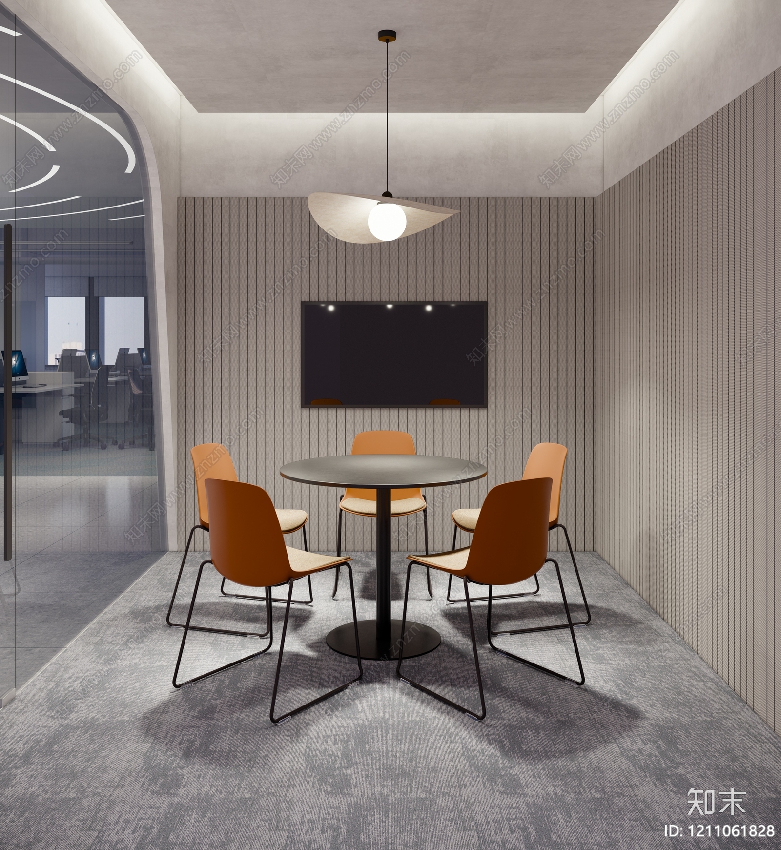 现代简约家居餐厅SU模型下载【ID:1211061828】