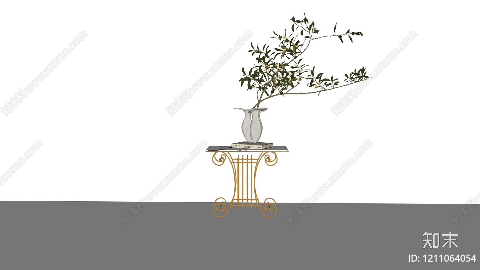 法式轻奢边几SU模型下载【ID:1211064054】