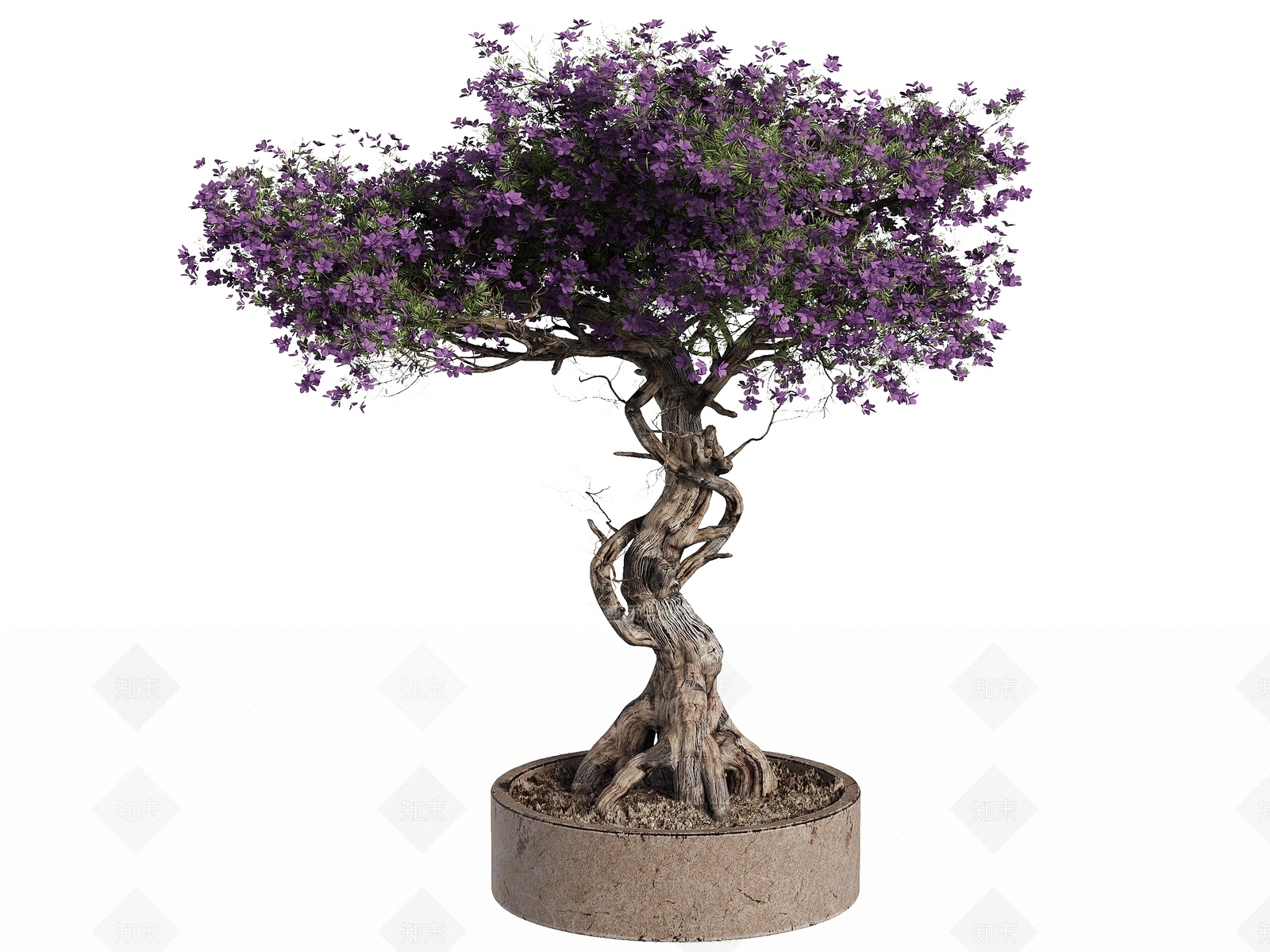 新中式盆栽3D模型下载【ID:1211068903】