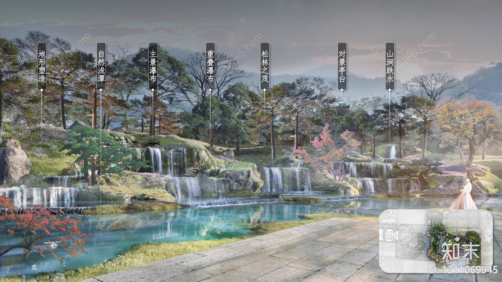 现代新中式旅游小镇景观下载【ID:1211069945】