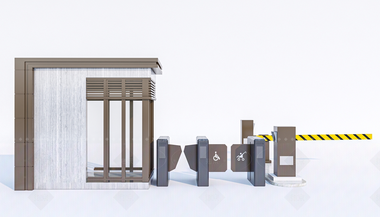 现代简约门卫室SU模型下载【ID:1211072358】