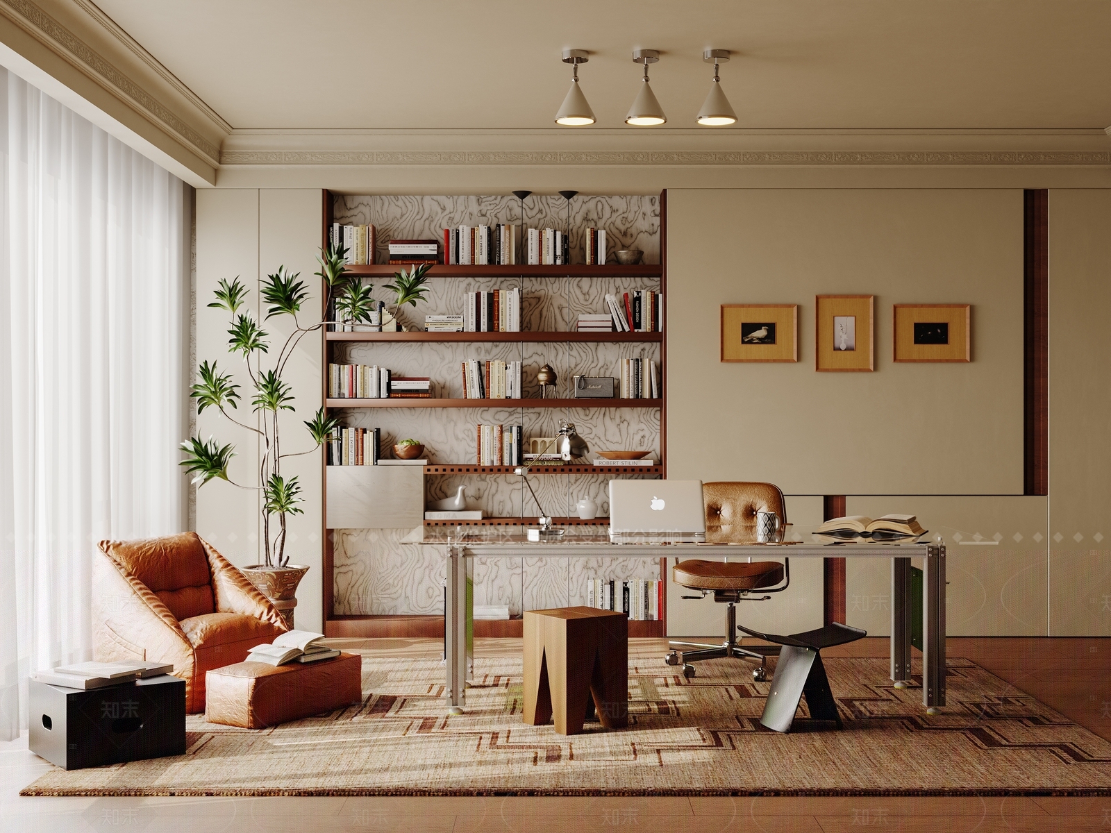 中古风书房3D模型下载【ID:1211075085】