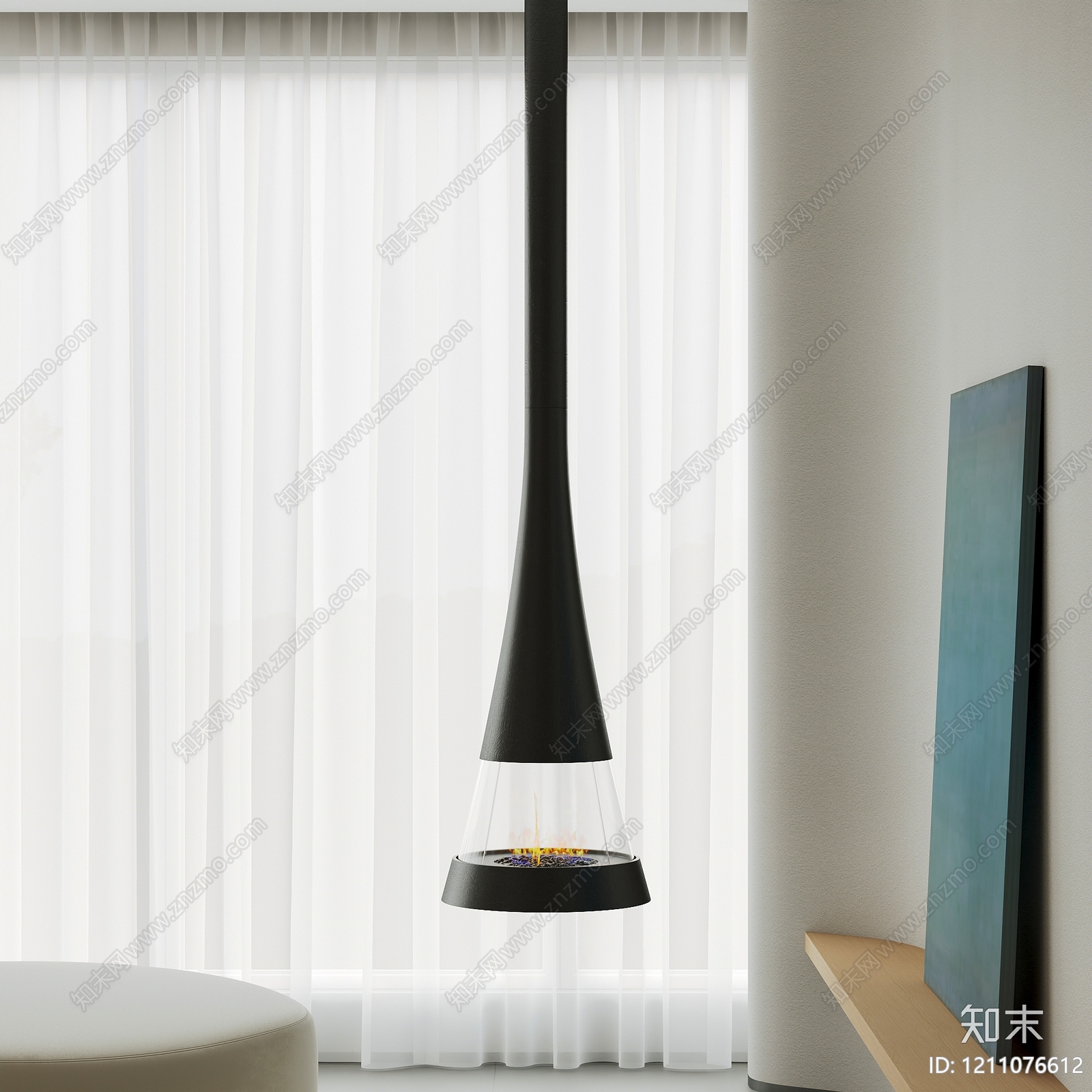 极简壁炉3D模型下载【ID:1211076612】