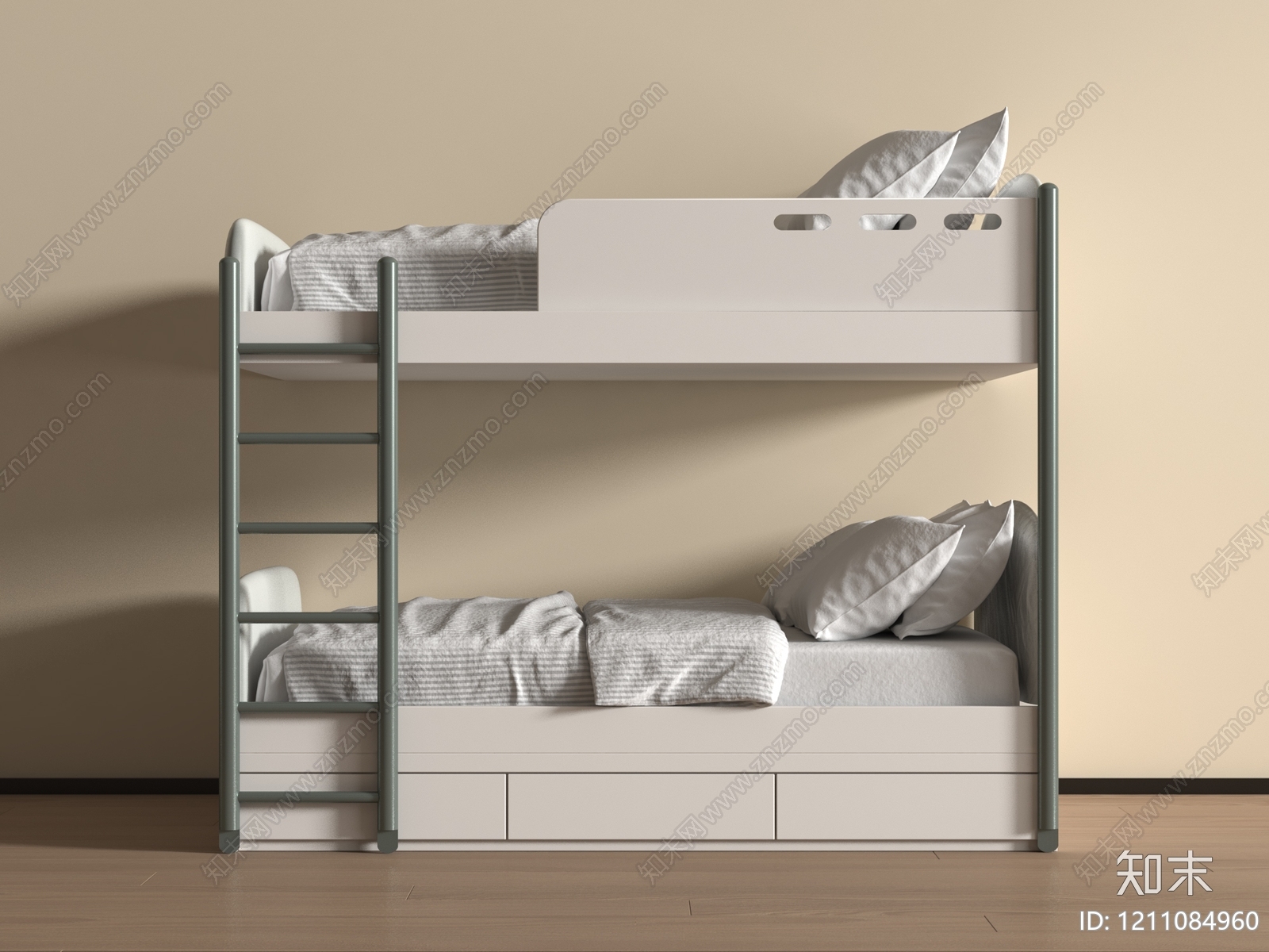 现代简约上下床3D模型下载【ID:1211084960】