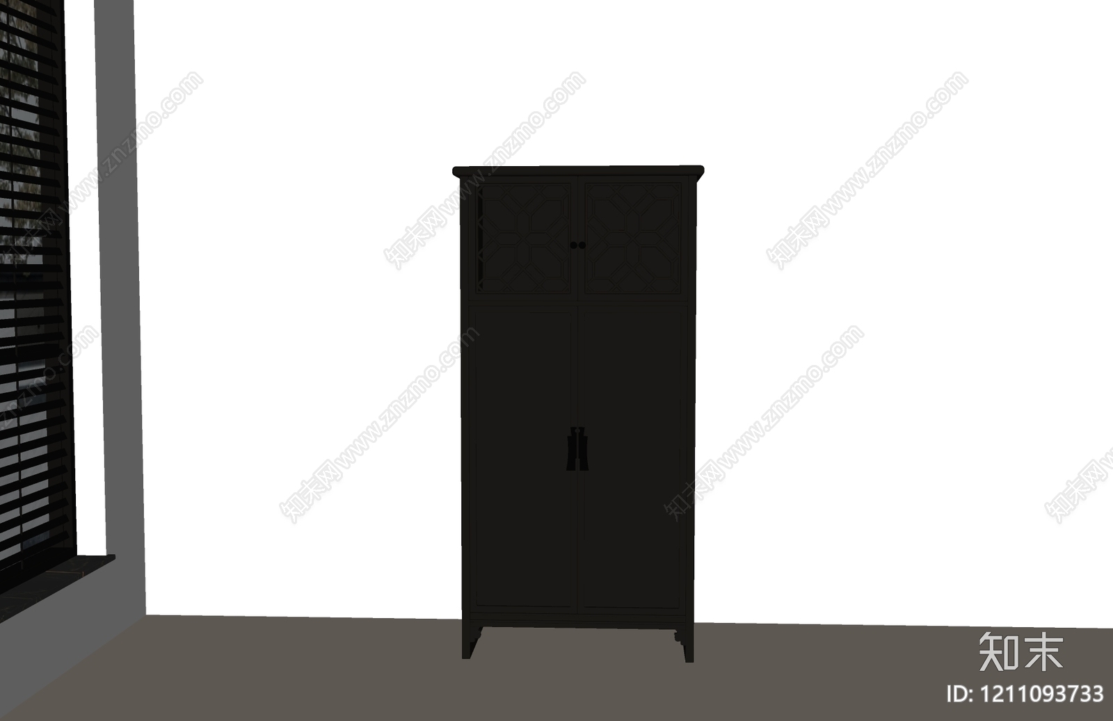 新中式衣柜SU模型下载【ID:1211093733】