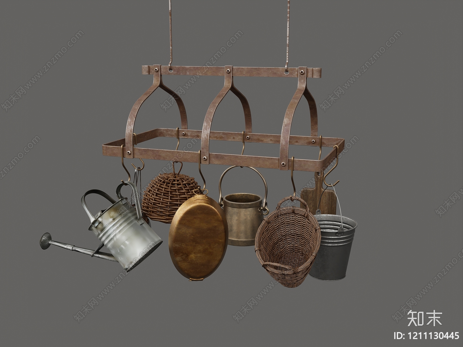 中古风厨房用品3D模型下载【ID:1211130445】