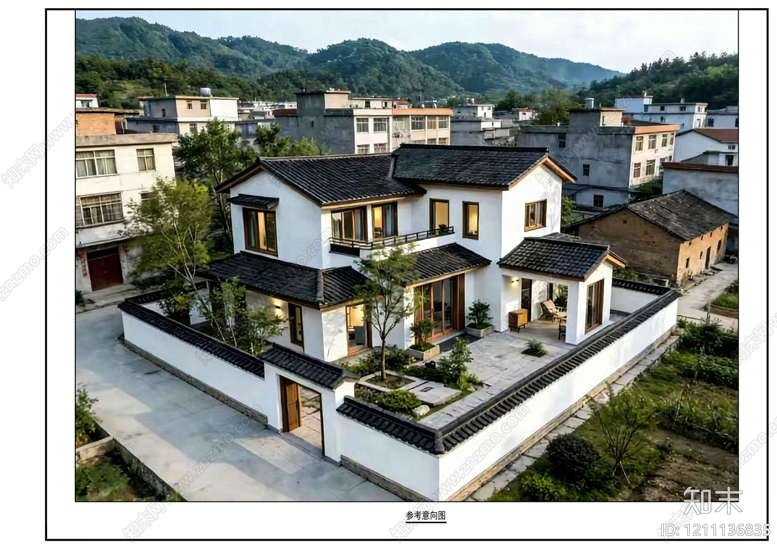 新中式别墅建筑施工图下载【ID:1211136835】