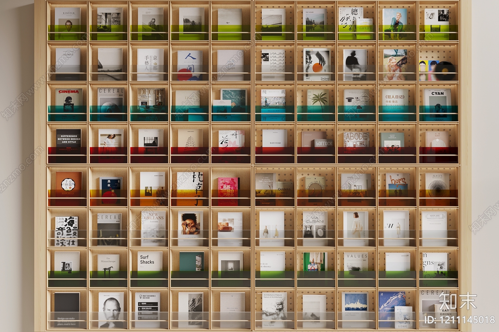 原木风书架SU模型下载【ID:1211145018】