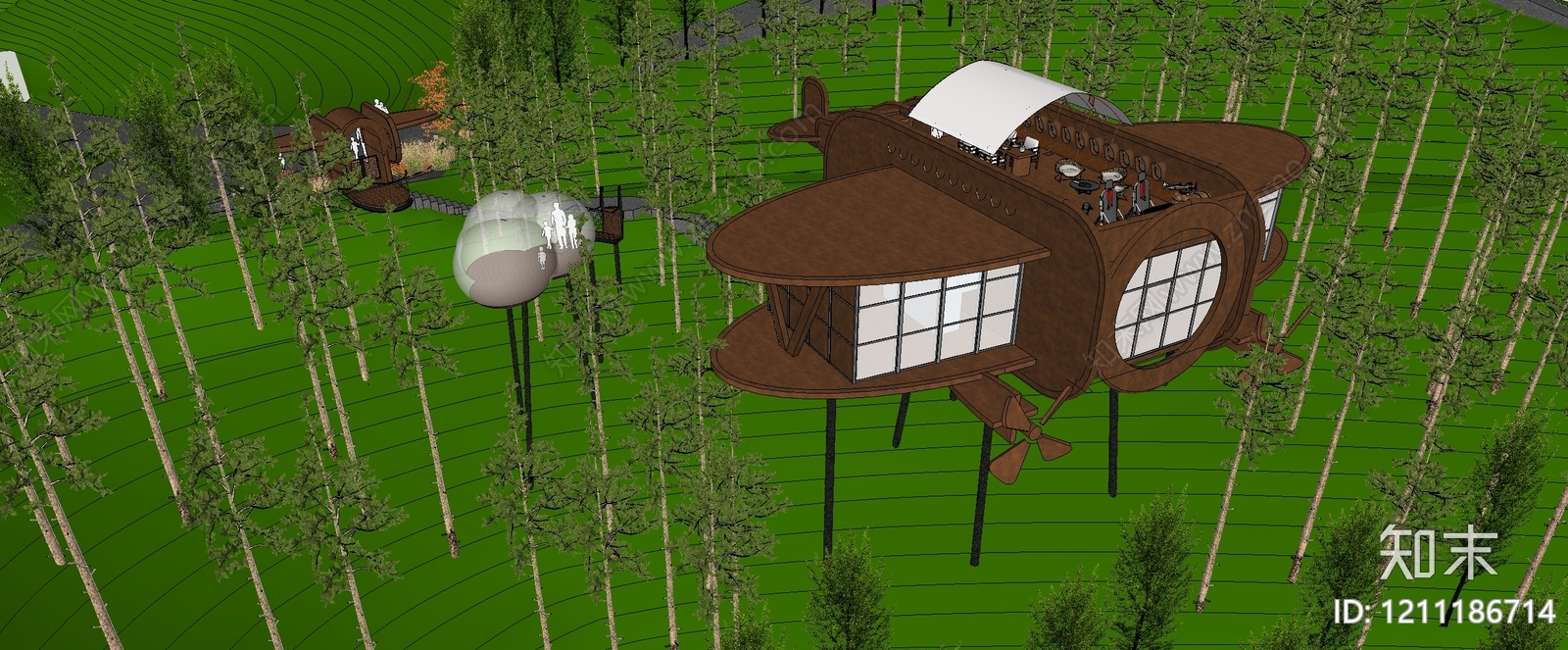 童话风树屋SU模型下载【ID:1211186714】