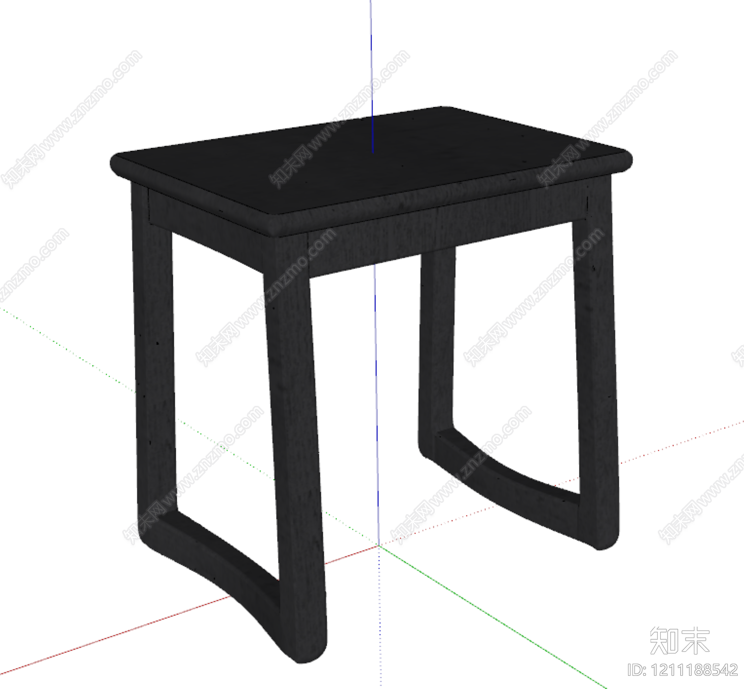 新中式沙发凳SU模型下载【ID:1211188542】