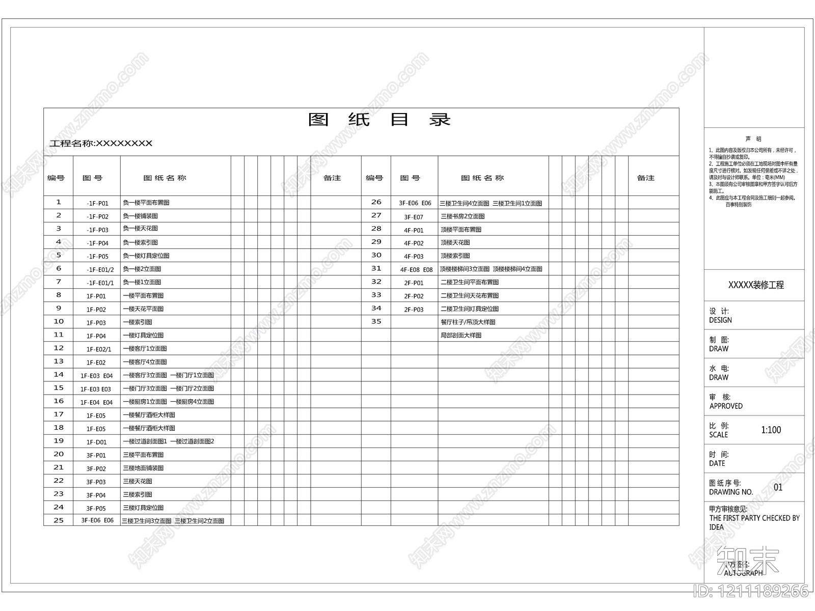 2026最新超全制图规范cad施工图下载【ID:1211189266】