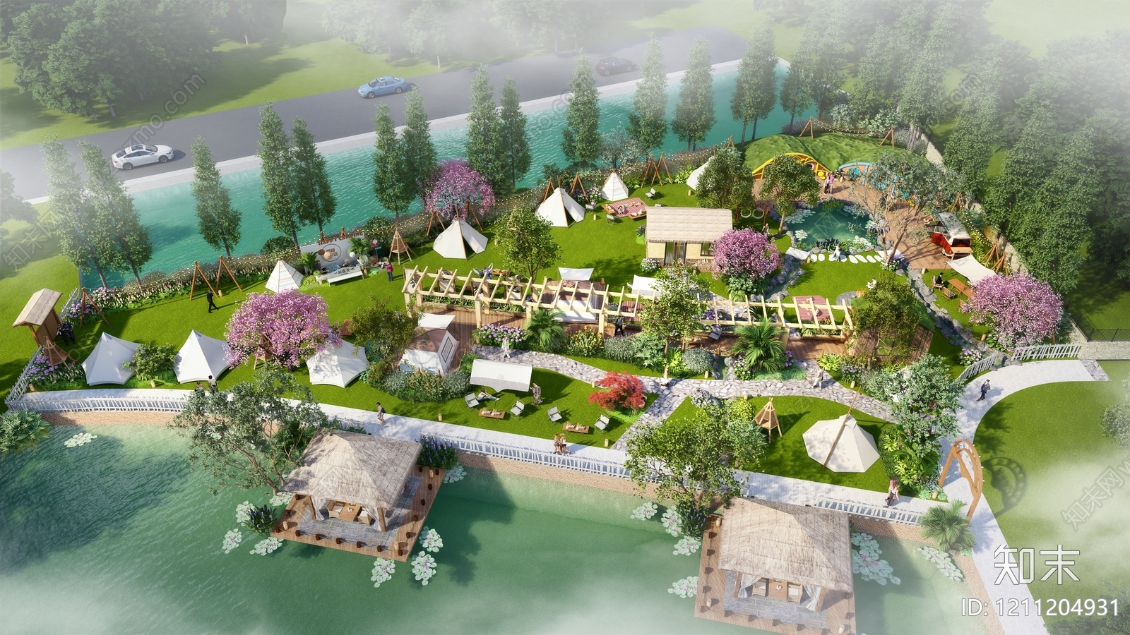 露营风房车营地SU模型下载【ID:1211204931】