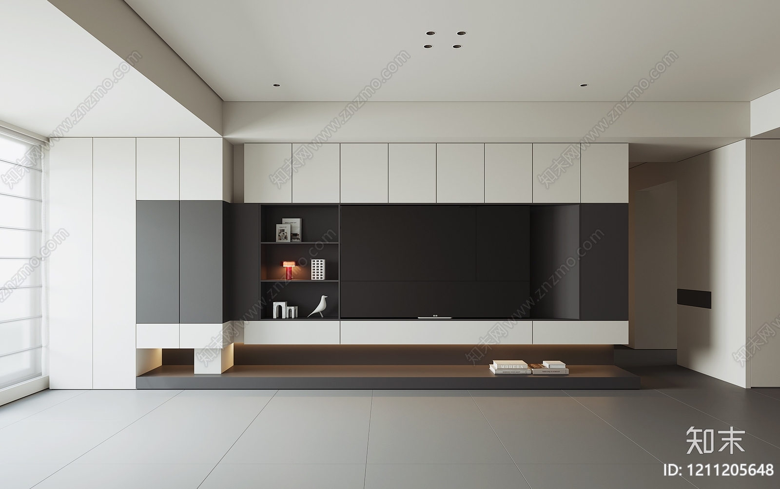 极简电视背景墙3D模型下载【ID:1211205648】