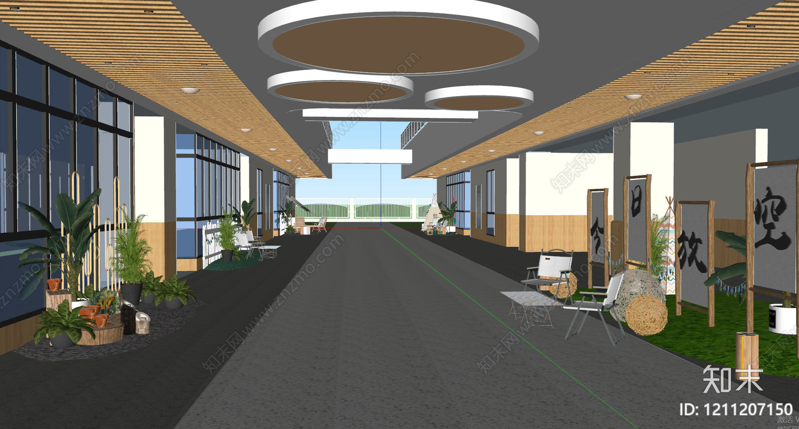 日式幼儿园内部SU模型下载【ID:1211207150】