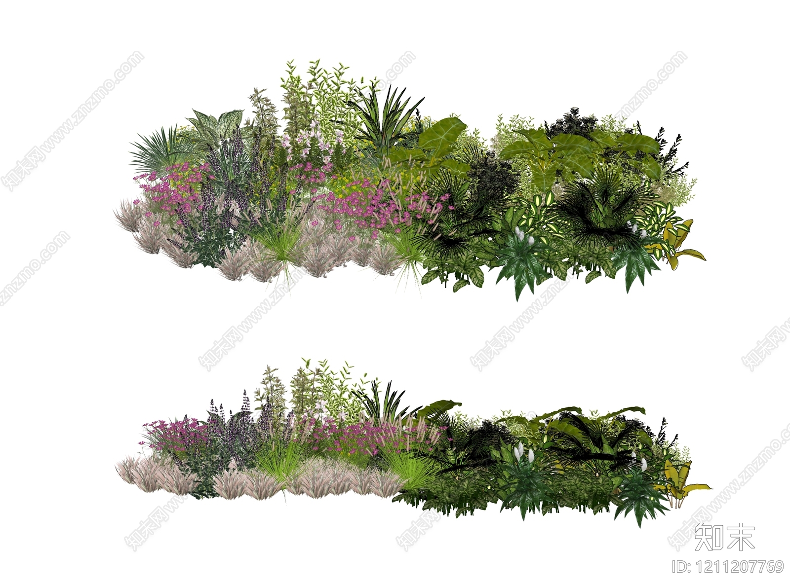 热带植物景观花境SU模型下载【ID:1211207769】