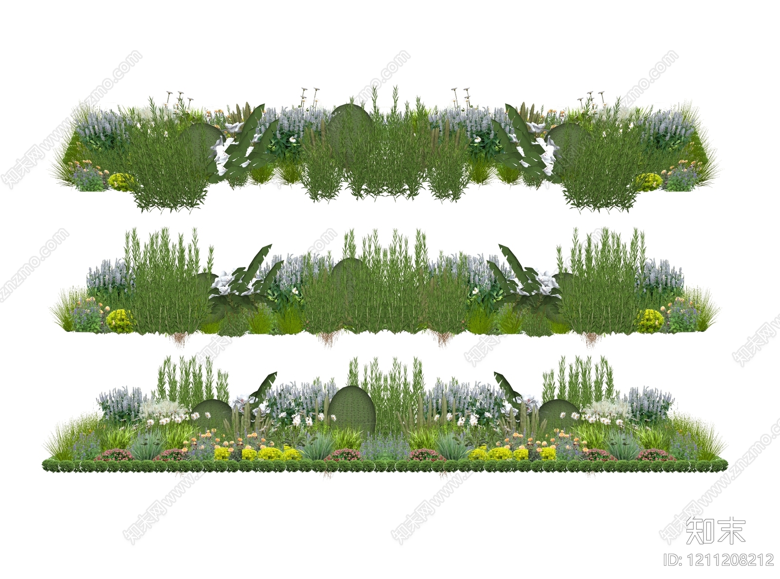 现代自然风花境SU模型下载【ID:1211208212】